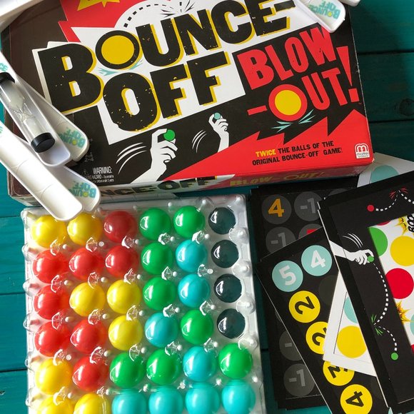 Bounce Off Blow Out Game (2-4players) Twice the Balls In 4 Different Colors - Picture 3 of 16
